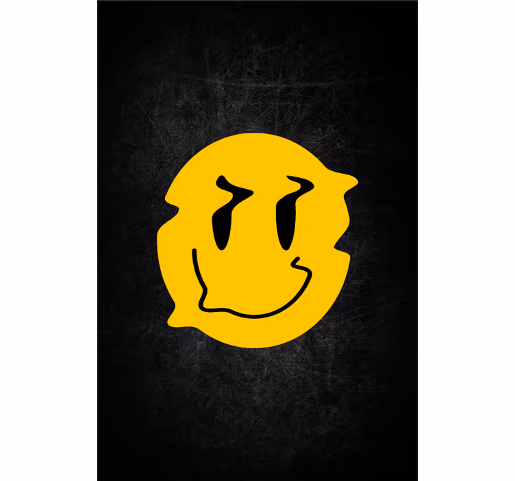 Cortina roller geek diseño de cara sonriente - TenVinilo