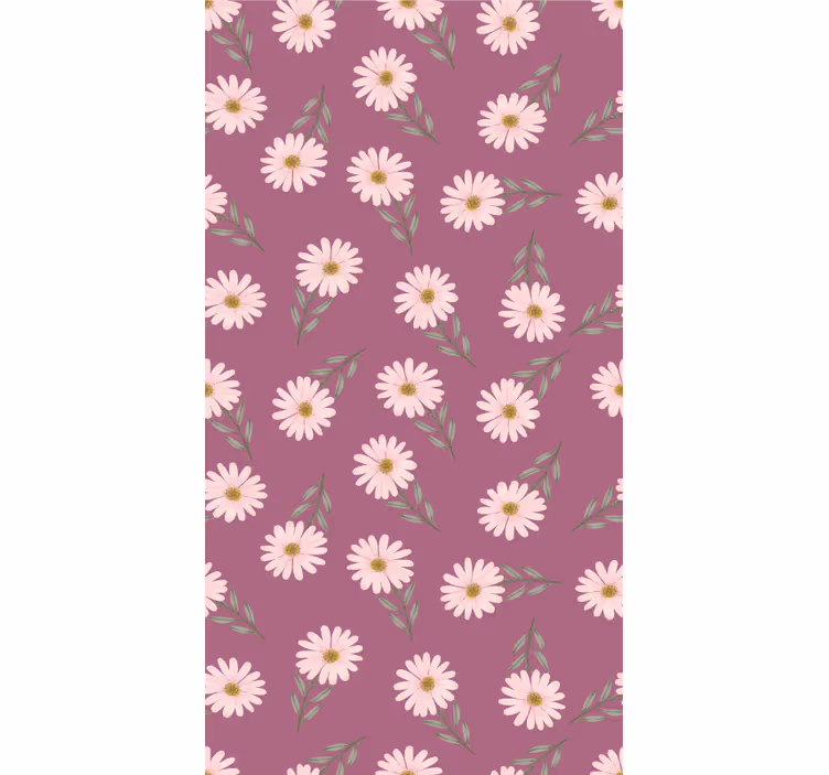 Cortina roller flores tema floral de margaritas - TenVinilo