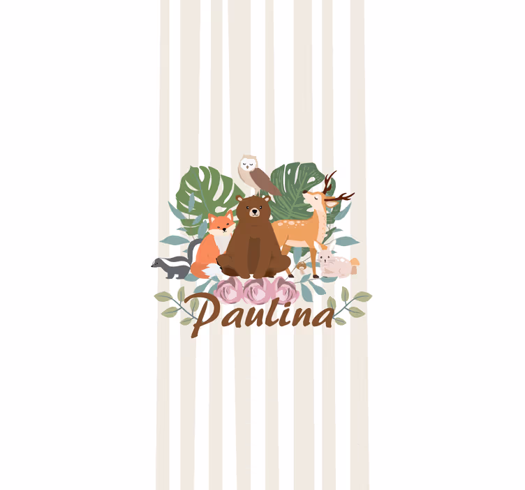 Cortina roller animales colección de animales del bosque - TenVinilo