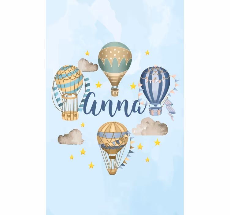 Estor dibujos Globos azules con estrellas - TenVinilo