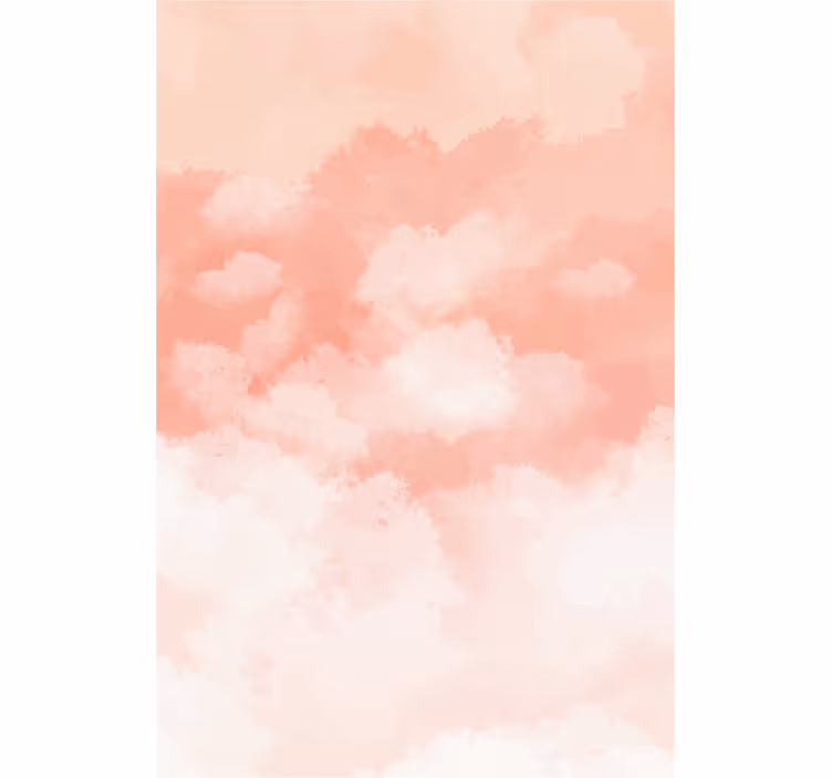 Estor nubes Pintura de acuarela rosa - TenVinilo