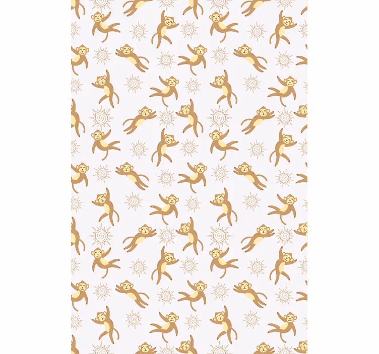 Cortina roller animales patrón de sol de mono - TenVinilo
