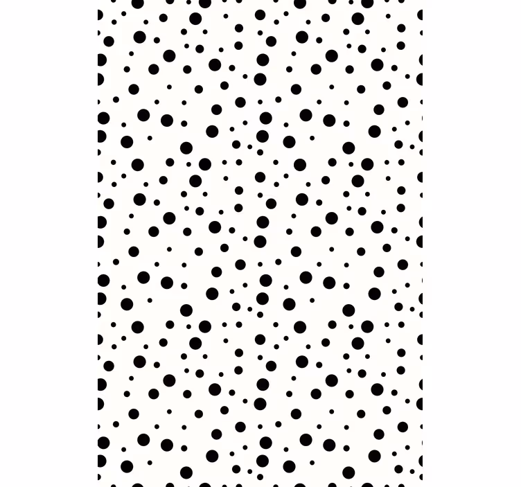 Cortina roller textura lunares negros - TenVinilo