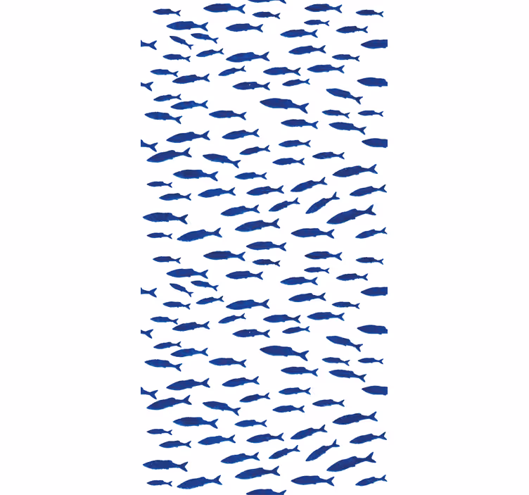 Cortina roller animales patrón de peces enjambre - TenVinilo