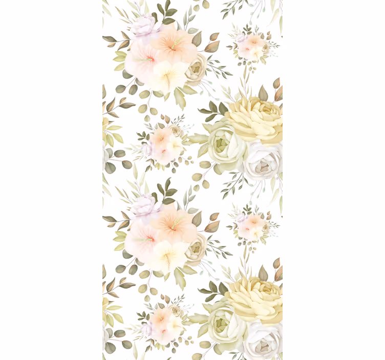 Estor estampado floral estilo elegante - TenVinilo