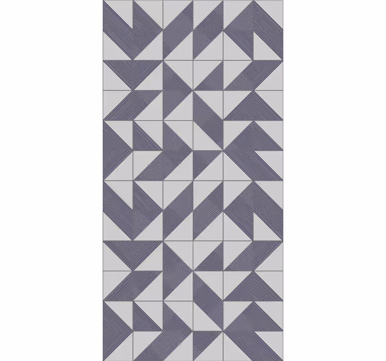Estor baño Azulejos grises en zig zag - TenVinilo