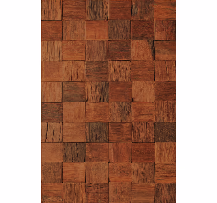 Cortina roller textura paneles de madera cuadrados - TenVinilo