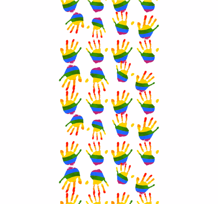 Estor salón Bandera de manos del concepto del día del orgullo - TenVinilo