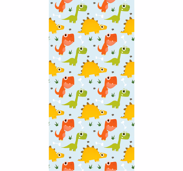 Cortina roller dinosaurios dibujos de dinosaurios adorables - TenVinilo