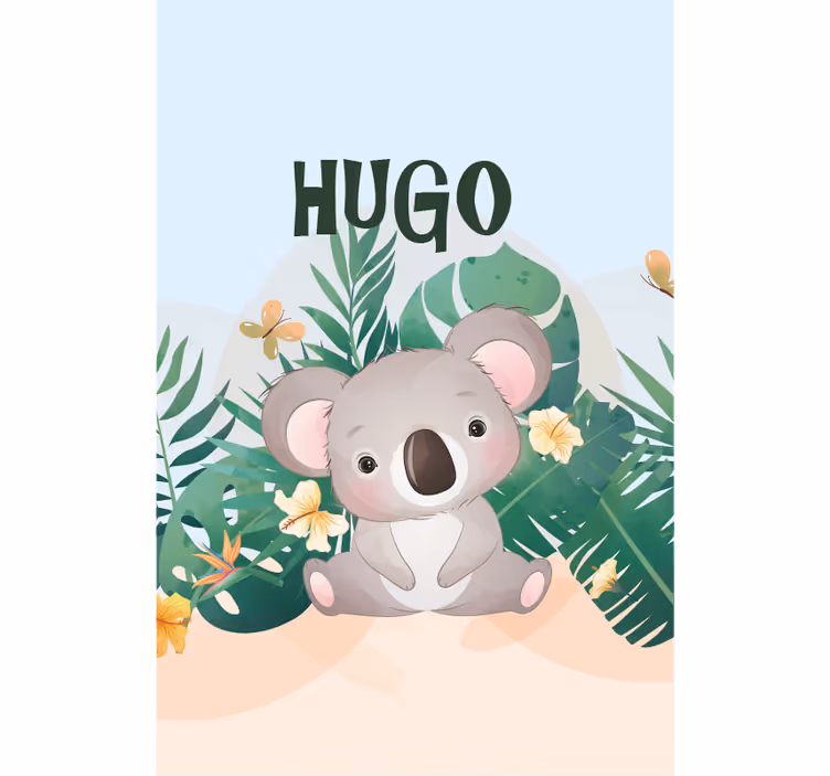 Estor bebé Lindo koala para niño con nombre - TenVinilo