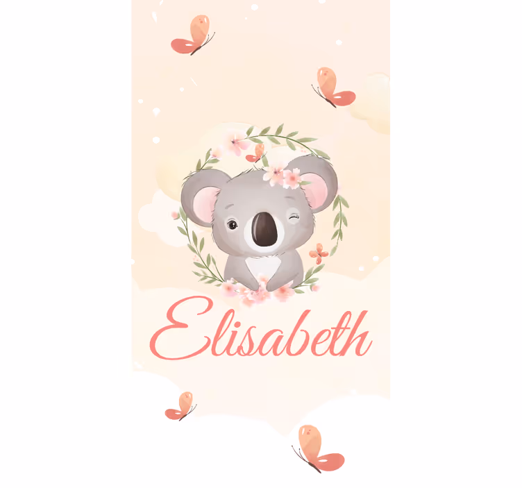 Estor bebé Lindos animales koala con nombre - TenVinilo