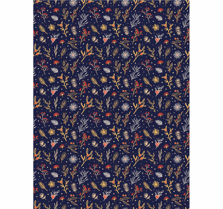 Cortina roller flores patrón floral de la naturaleza - TenVinilo