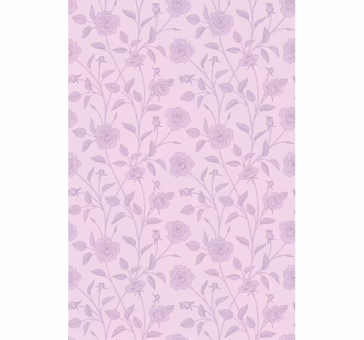 Cortina roller flores patrón floral de rosas - TenVinilo