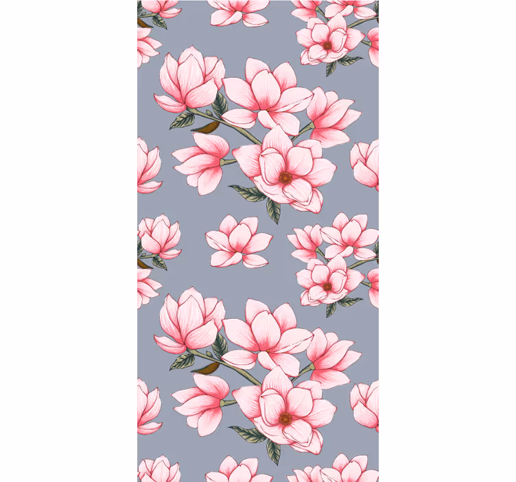 Cortina roller flores patrón de flor de magnolia - TenVinilo