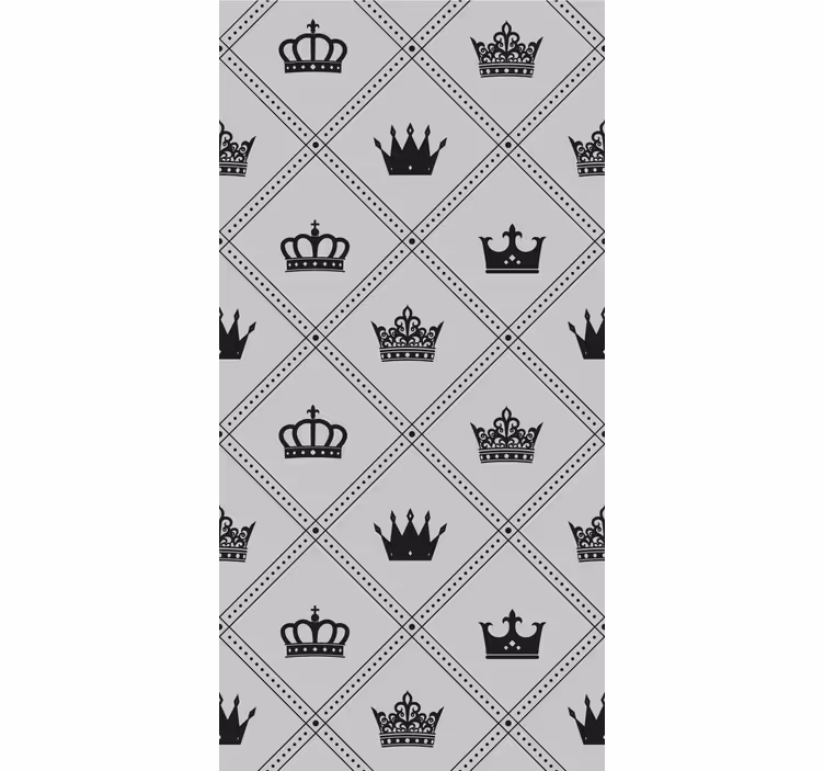 Cortina roller elegante diseño de patrón de corona - TenVinilo
