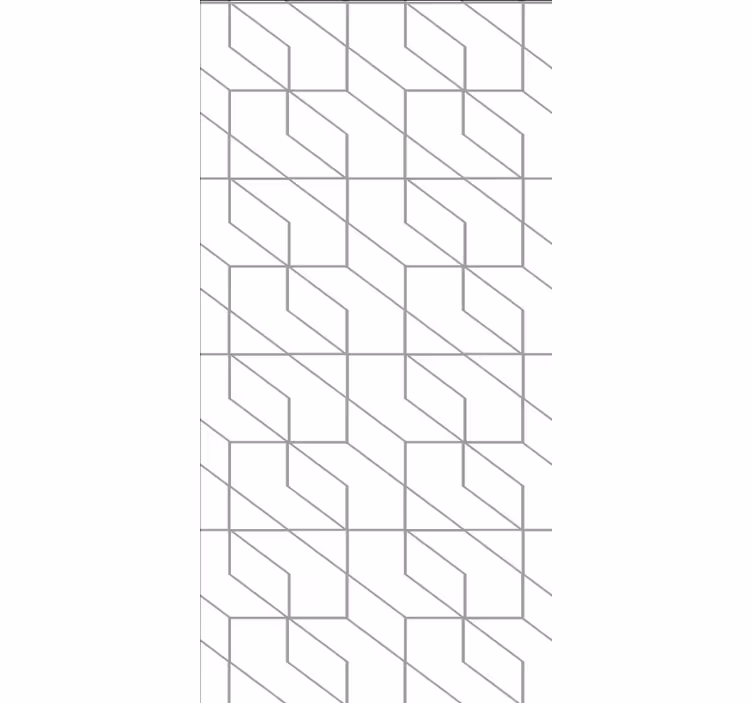 Estor textura Patrón geométrico minimalista cuadrado blanco - TenVinilo