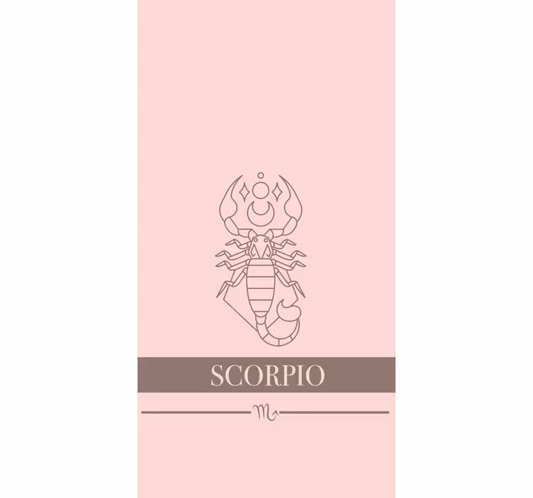 Cortina roller diseño zodiacal escorpio rosa - TenVinilo