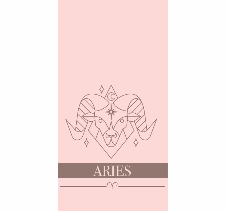 Cortina roller diseño zodiacal aries rosa - TenVinilo