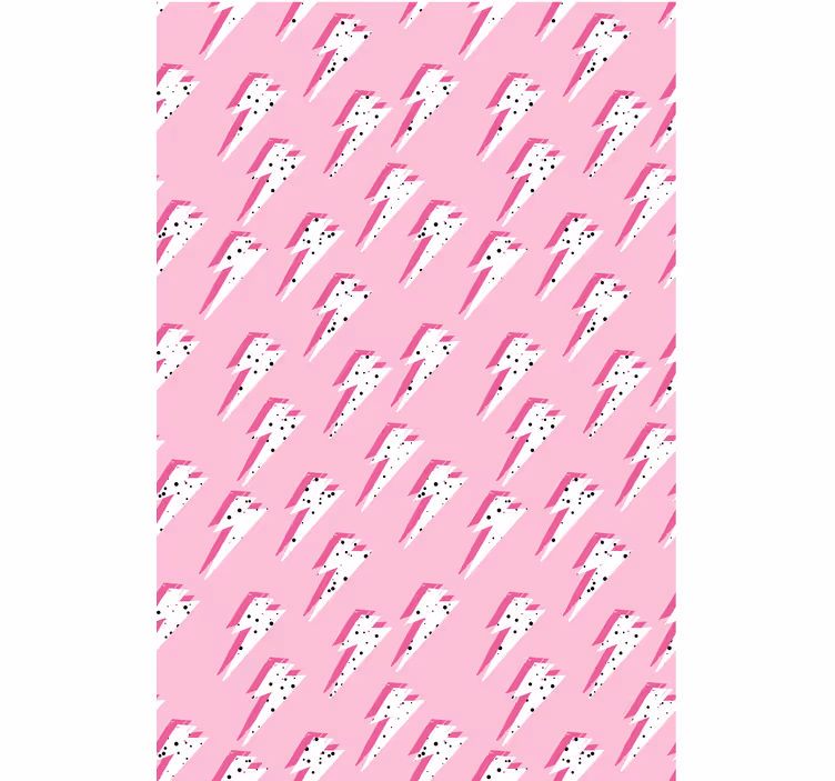 Cortina roller juvenil rayos blancos sobre fondo rosa - TenVinilo