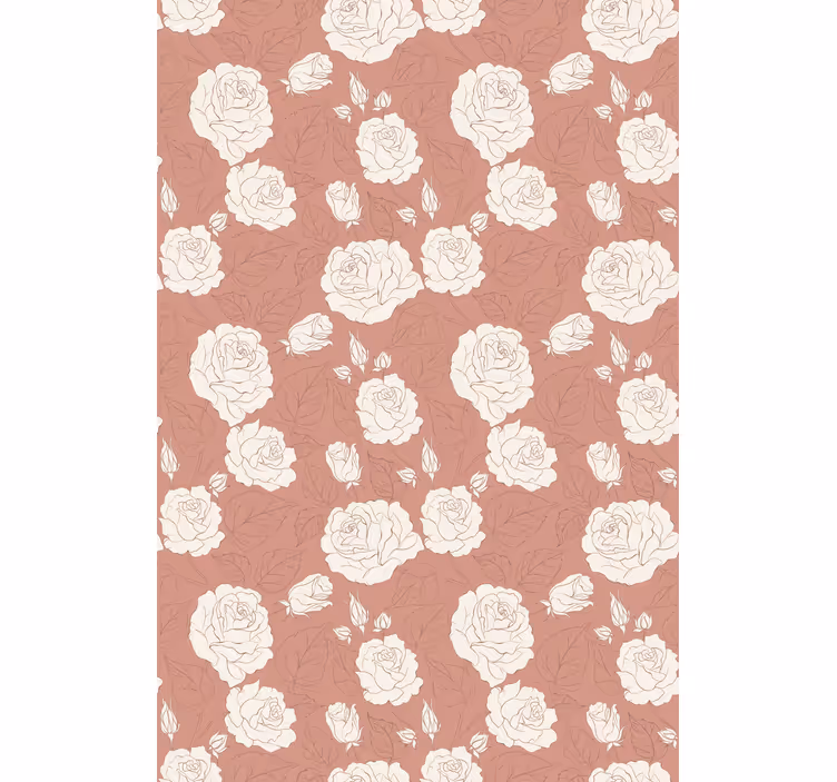 Cortina roller floral arreglo delicado - TenVinilo