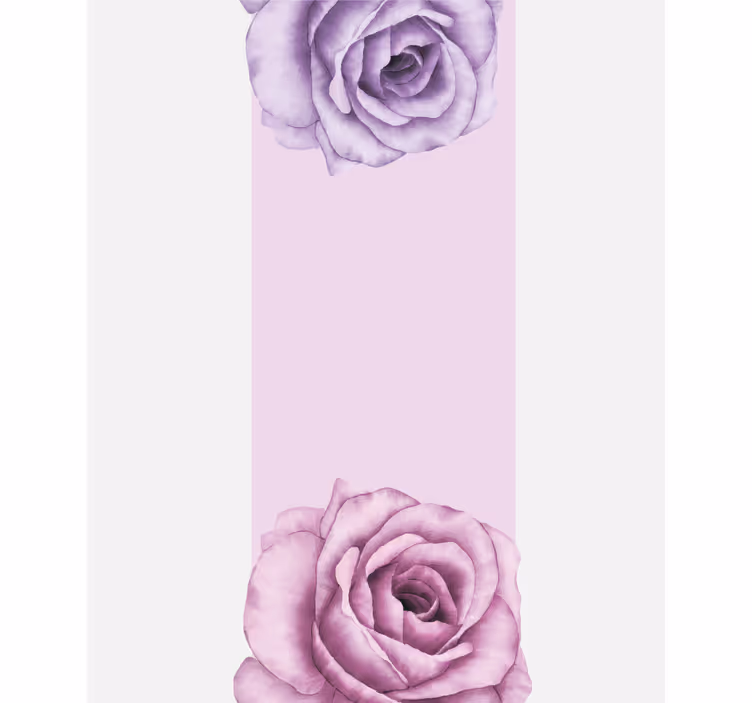 Estor floral Elegantes flores moradas - TenVinilo