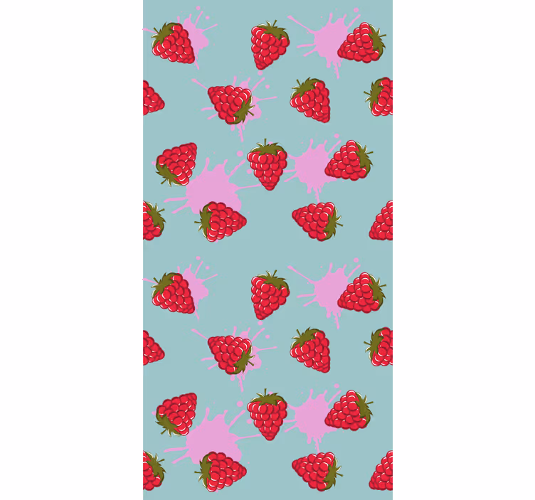Cortina roller frutas salpicaduras de fresa - TenVinilo