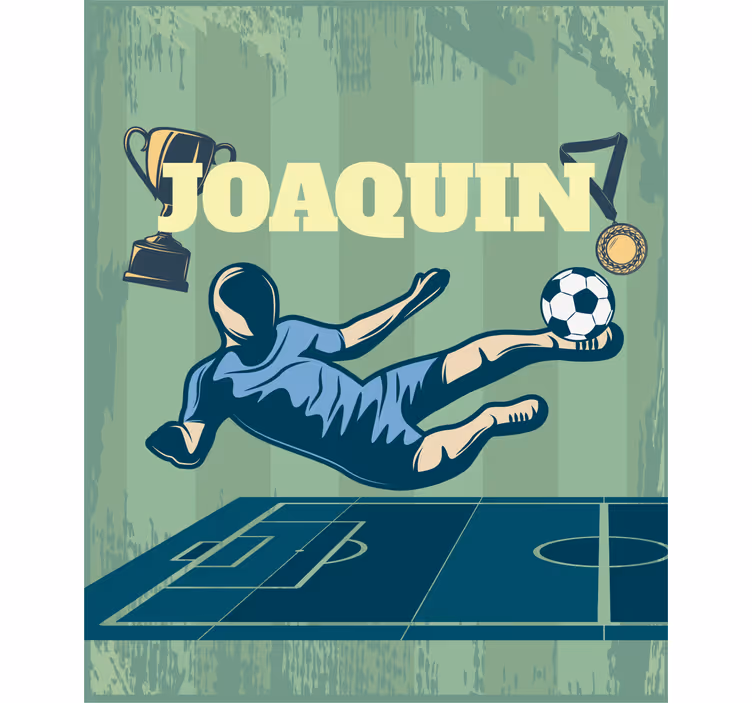 Estor de fútbol Fútbol con nombre - TenVinilo