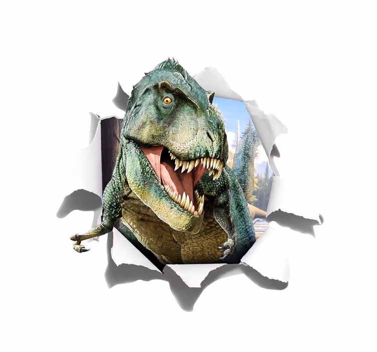 Estor infantil t-rex enojado 3D - TenVinilo