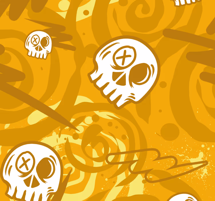 Estor juvenil graffiti con calaveras - TenVinilo