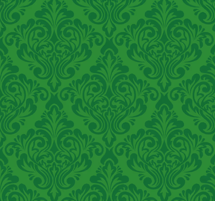 Estor color verde damasco floral - TenVinilo