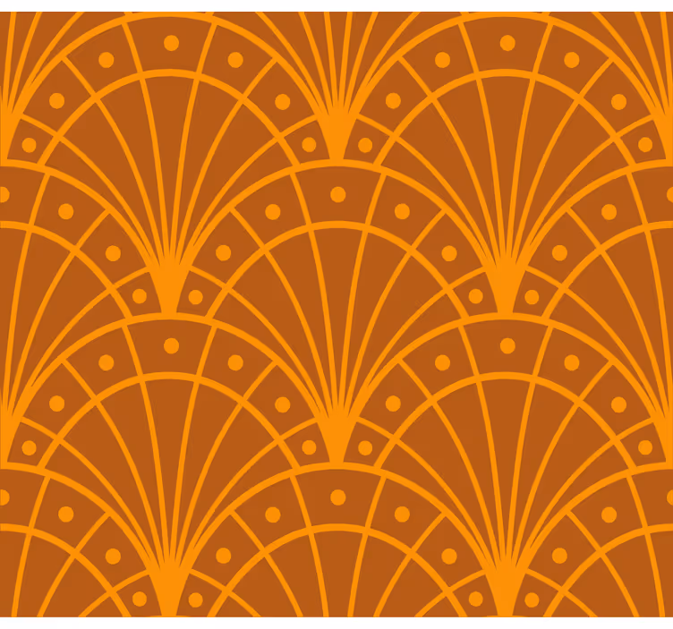 Estor para salón elegante artdeco naranja - TenVinilo