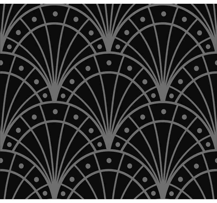 Estor para salón elegante art déco negro - TenVinilo
