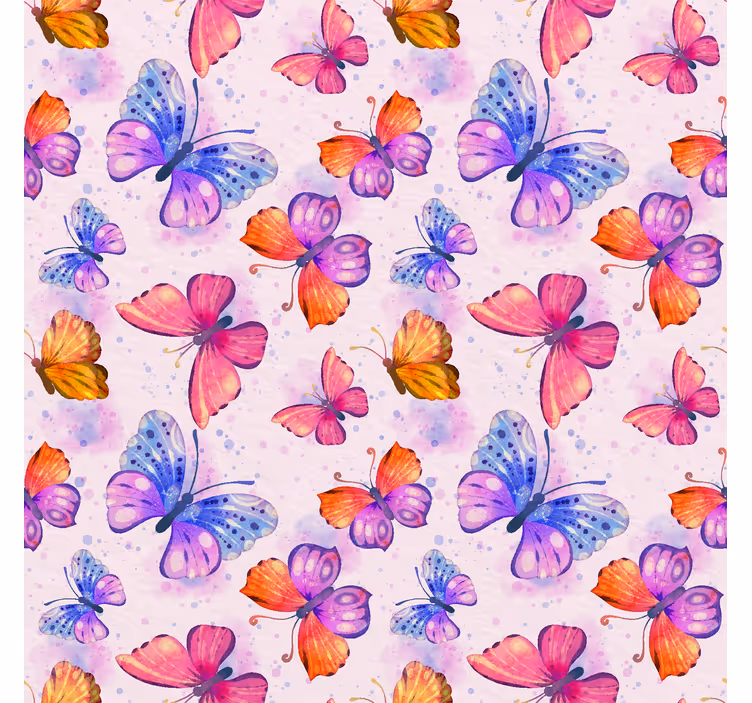 Estor de mariposas acuarela colorida - TenVinilo