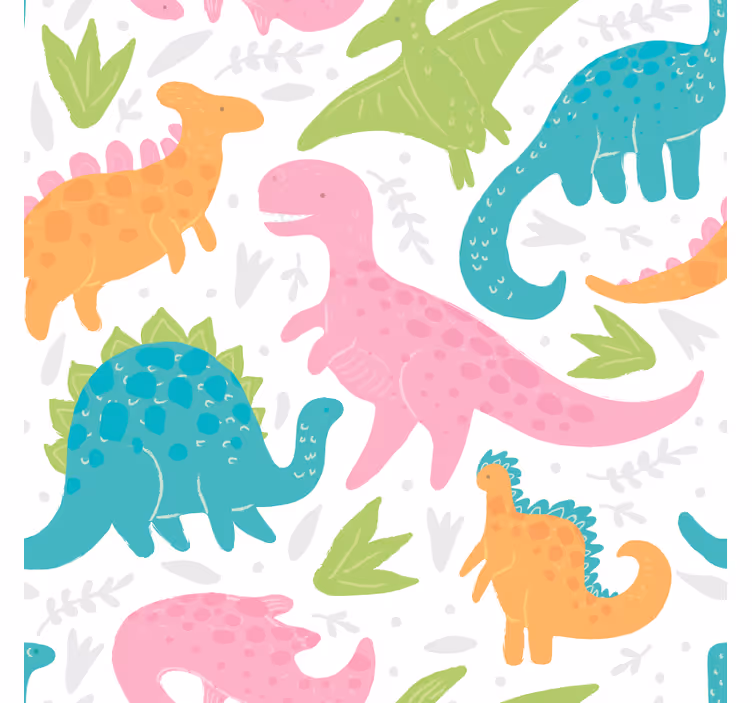 Estor de dinosaurios colores pasteles - TenVinilo