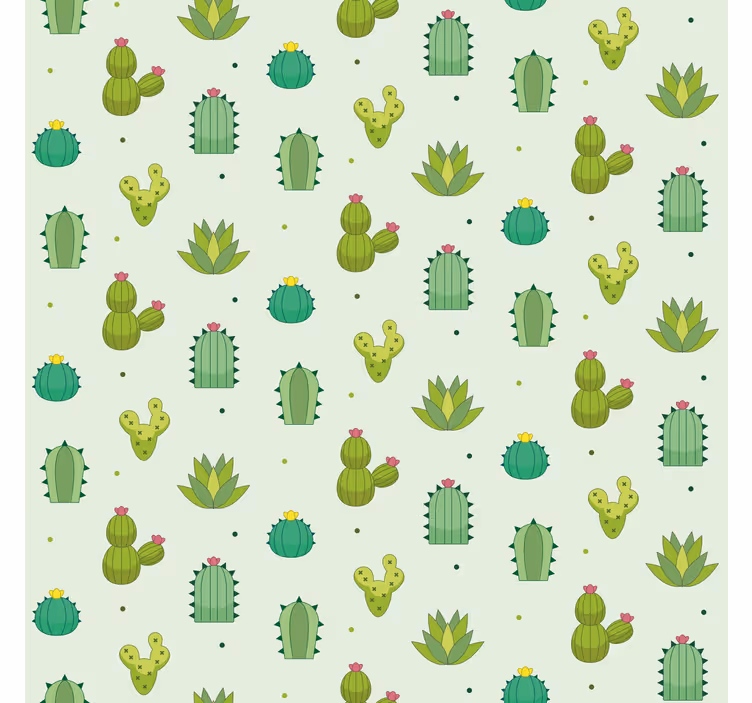 Cortina roller cactus patrón verde - TenVinilo