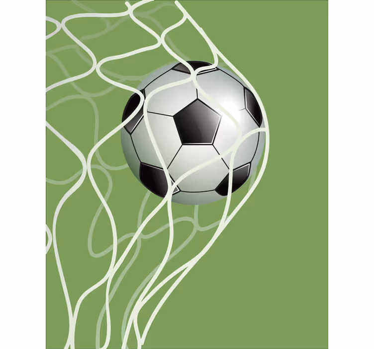 Cortina roller fútbol pelota en movimiento en la porteria - TenVinilo