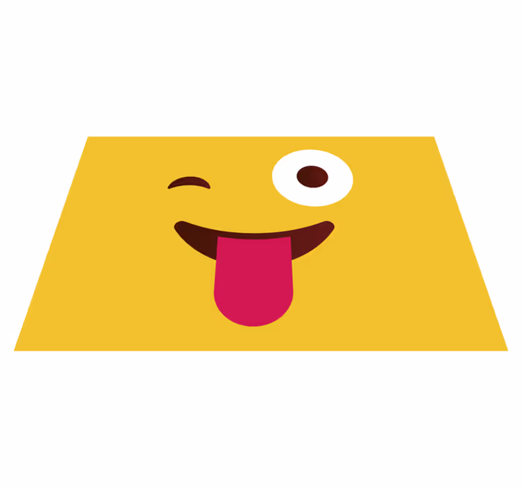 Mantel individual moderno emoji lengua fuera - TenVinilo