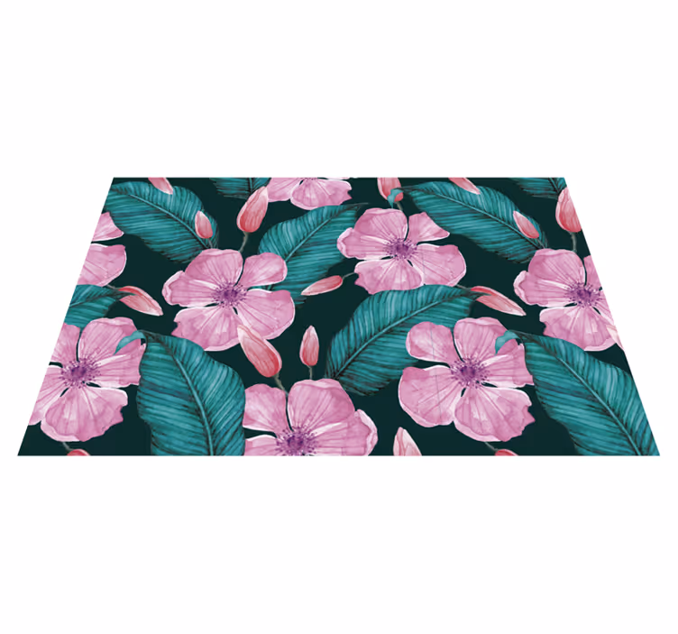 Individual mesa patrón motivo floral tropical - TenVinilo