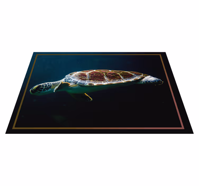 Individual original mesa paisaje acuático de tortuga - TenVinilo