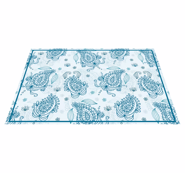 Individual mesa patrón floral intrincado - TenVinilo