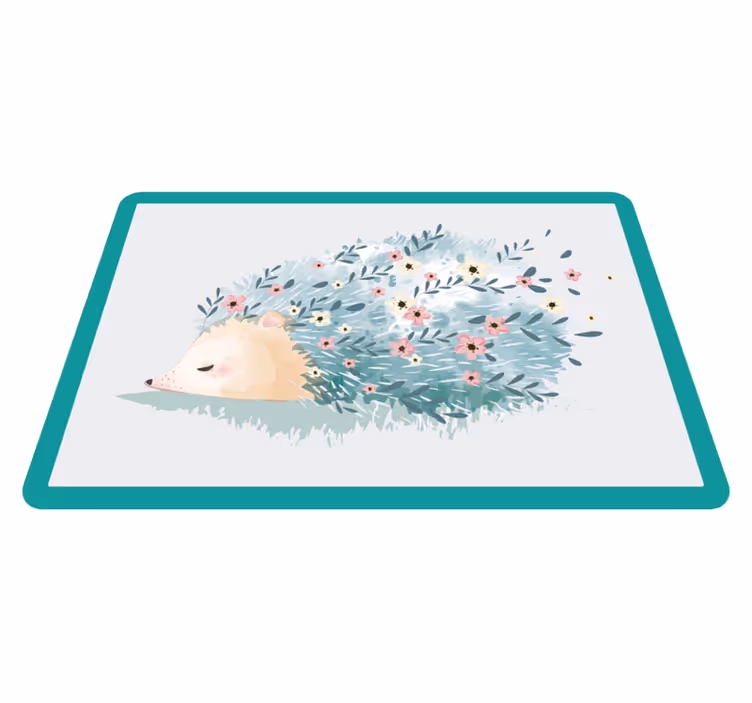 Individual de mesa infantil ilustración de erizo lindo - TenVinilo