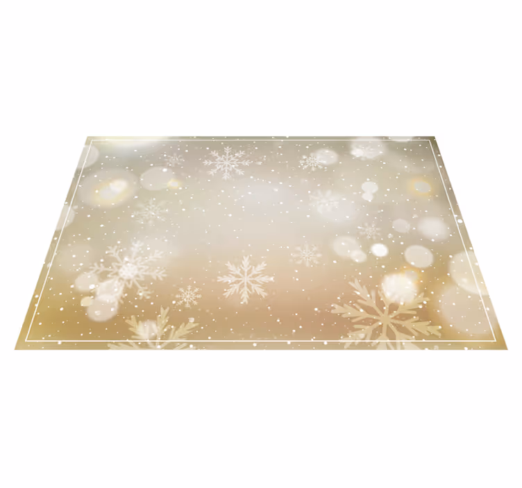 Individual de mesa navideño fondo de copos festivos - TenVinilo
