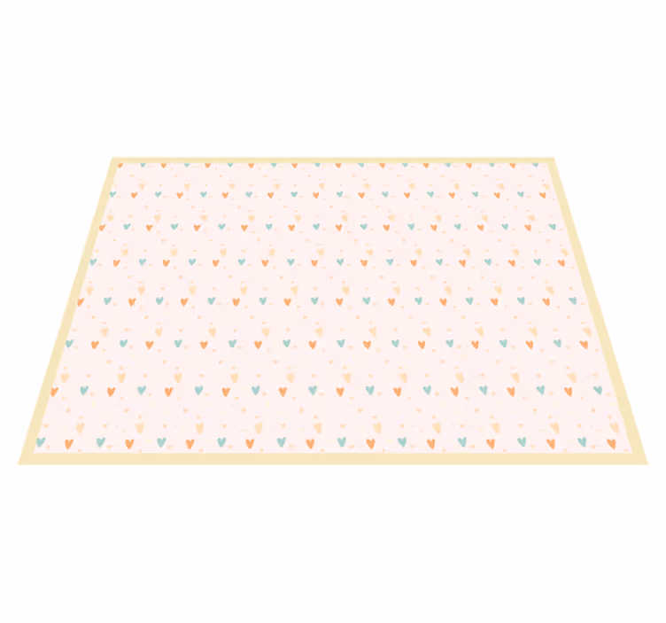Individual de mesa infantil fondo con corazones - TenVinilo