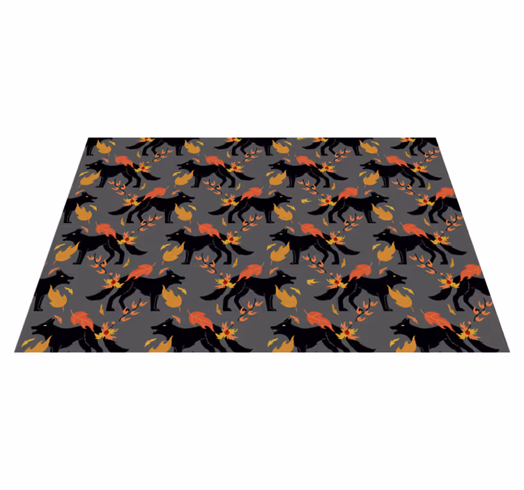 Individual mesa halloween zorros con llamas - TenVinilo