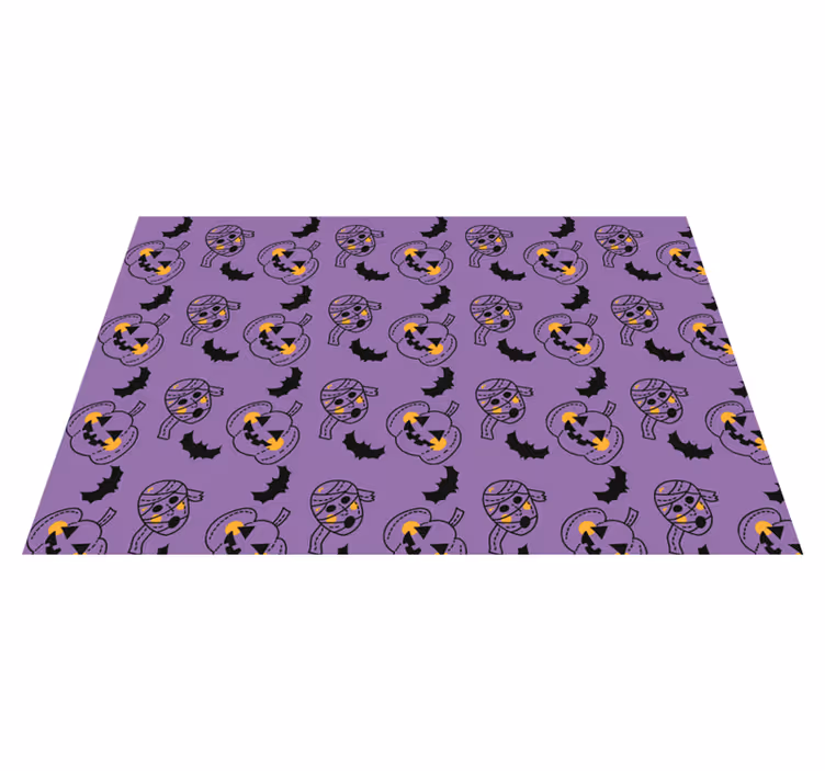 Individual mesa halloween patrones de calabazas juguetonas - TenVinilo