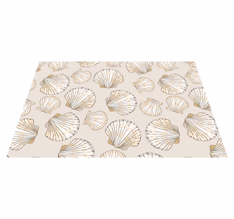 Individual mesa patrón con diseño de conchas - TenVinilo