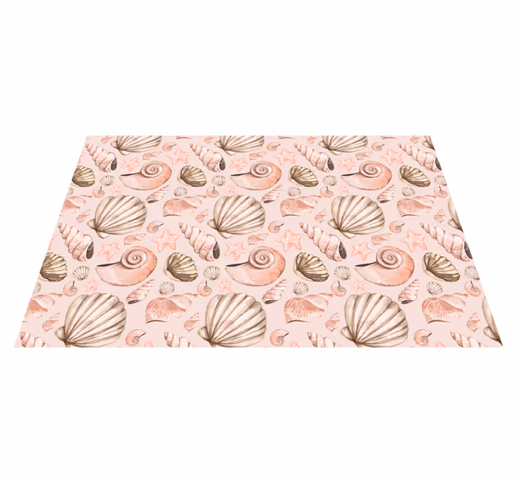 Individual original mesa superficie con patrón de conchas - TenVinilo