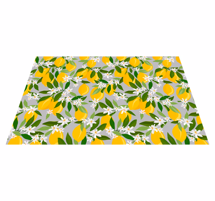 Individual original mesa patrón floral de limón - TenVinilo