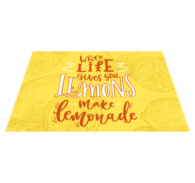 Individual mesa frases si la vida te da limones haz limonada - TenVinilo