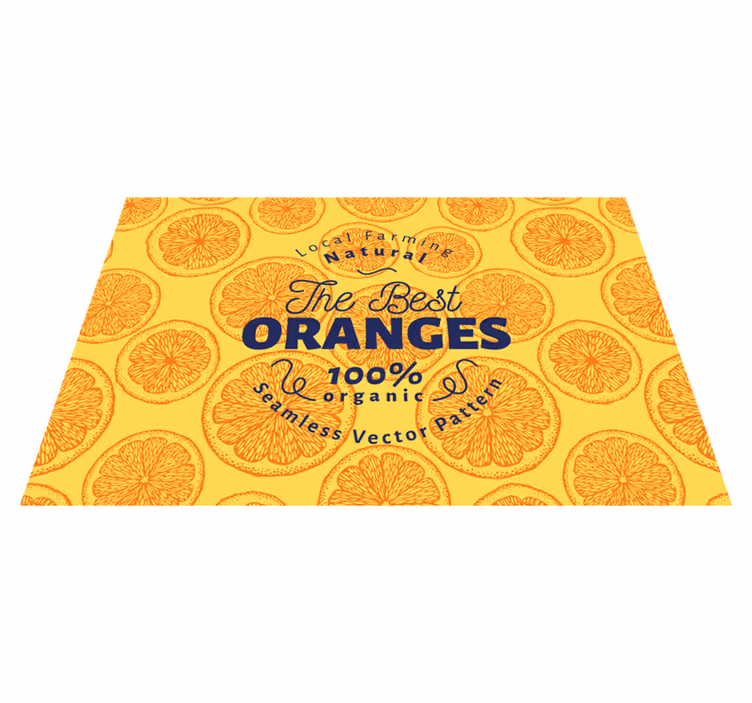 Individual original mesa patrón naranja orgánico - TenVinilo